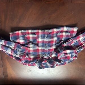 Merona mens Plaid Flannel Shirt - Red and Blue